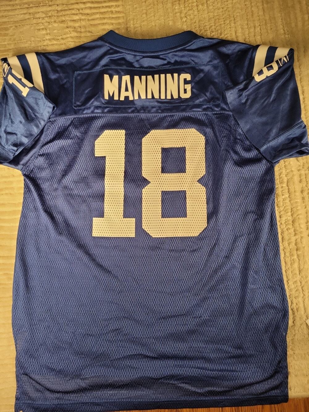Reebok Peyton Manning Indianapolis Colts Football Jersey XL 18-20 Boys Youth Kid